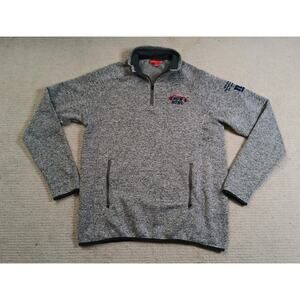 NY Giants Snow Bowl Redvanly Quarter Zip Sweater Mens Large Special Olympics NJ